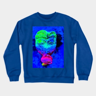 A blue green red Bali face mask Crewneck Sweatshirt